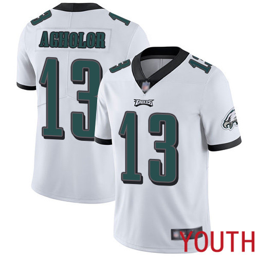Youth Philadelphia Eagles 13 Nelson Agholor White Vapor Untouchable NFL Jersey Limited Player Football